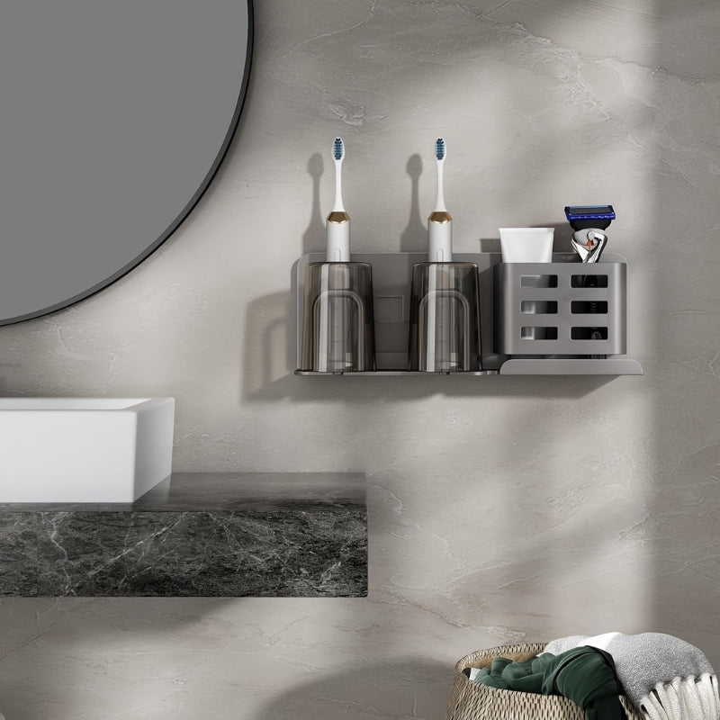 ToothMate – Wall-mounted Toothbrush Holder with Multifunctional Storage