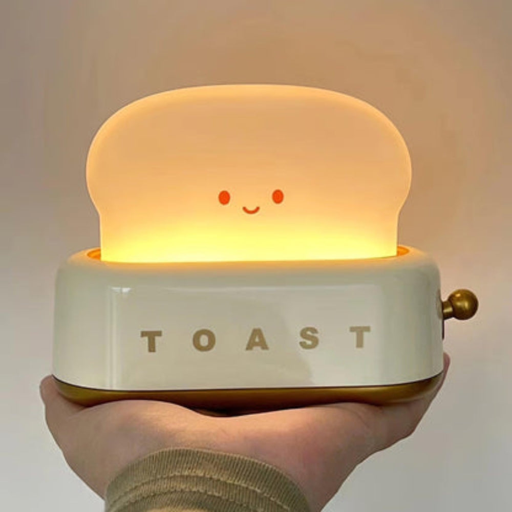 ToastyLite – Ściemnialna lampka nocna z miniaturowym wzorem tostera i miękkim światłem do przytulnych wnętrz