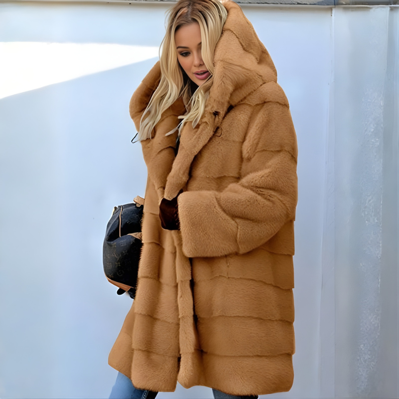 Aria - Manteau à manches longues à capuche avec poches latérales