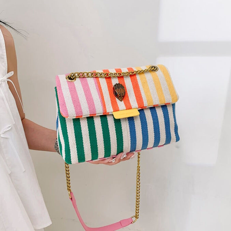 Vivian - Sac d'épaule avec design rayé