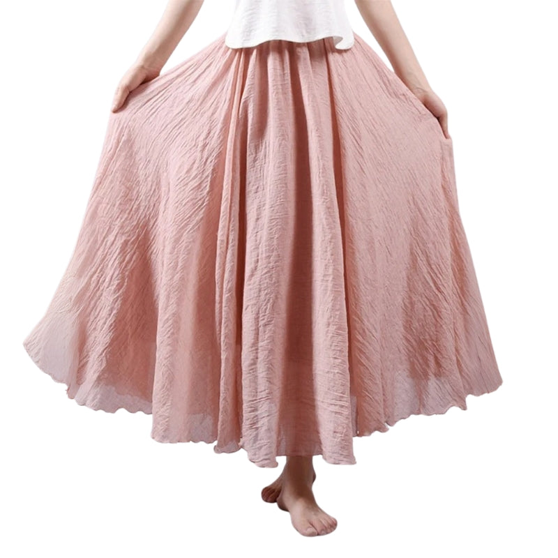 Mireille – Jupe maxi légère à taille haute