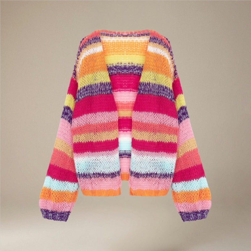 Bonnie – Loose Fit Cardigan With Open Front And Long Sleeve