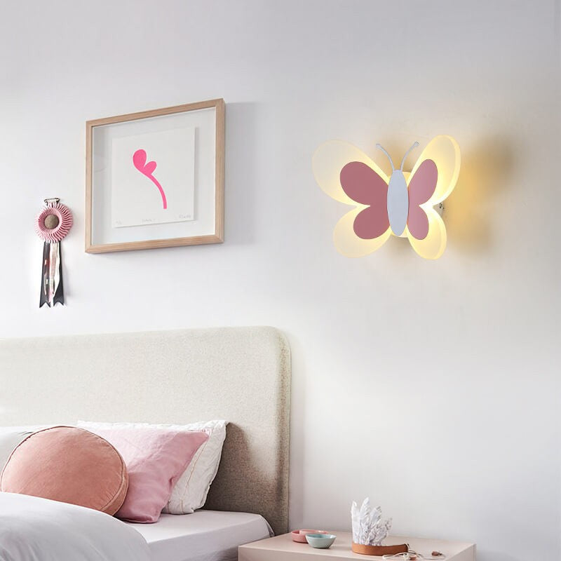 Flyora - Applique murale LED papillon avec boîtier en aluminium et design décoratif en forme d'ailes
