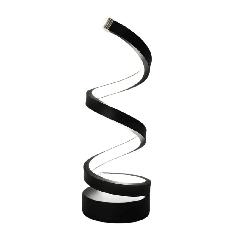LumaTwist - LED Table Lamp with Spiral Design and Adjustable Lighting Settings