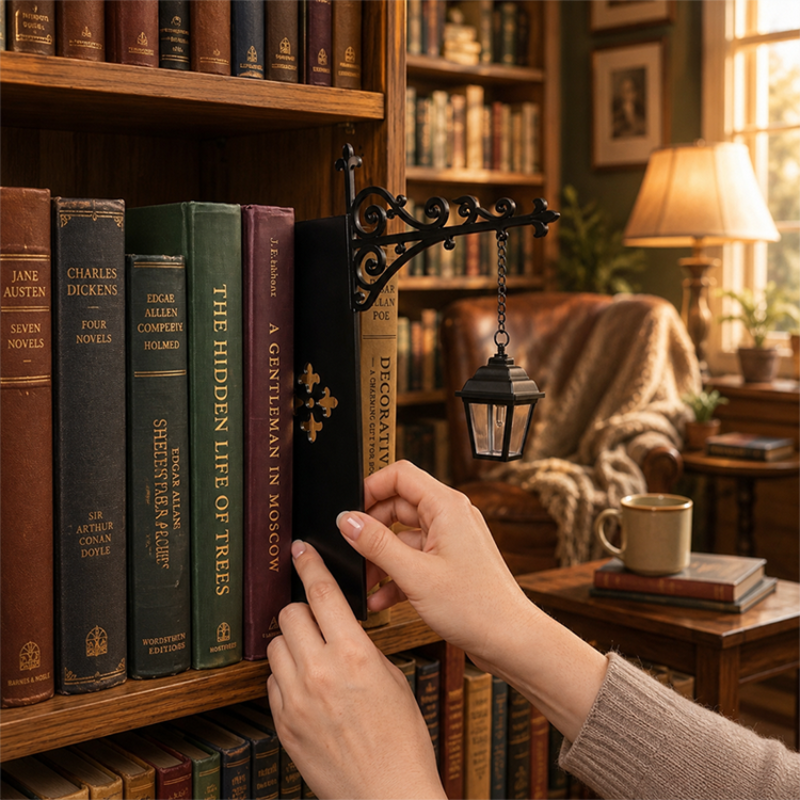 Lumistack - Lantern Shaped Bookends With Integrated Light
