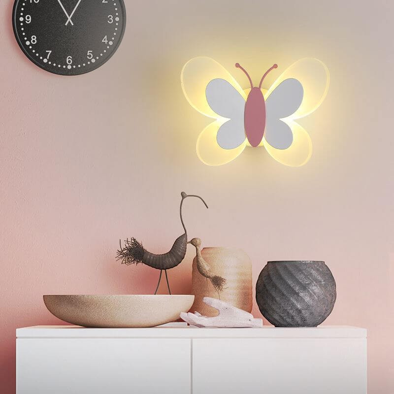 Flyora - Applique murale LED papillon avec boîtier en aluminium et design décoratif en forme d'ailes