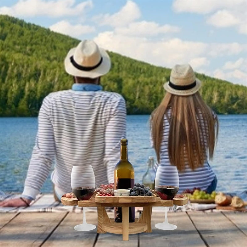 Foldable Outdoor Snack Serving Table Tray