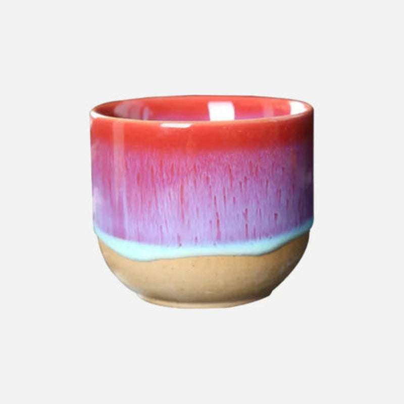 DrapeCup – Tazza da tè in ceramica con gocce di vernice e bordo liscio rifinito