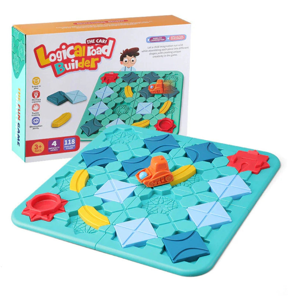 TrackLogic - Jeu de puzzle voiture stimulant avec blocs mobiles et défi de construction de piste