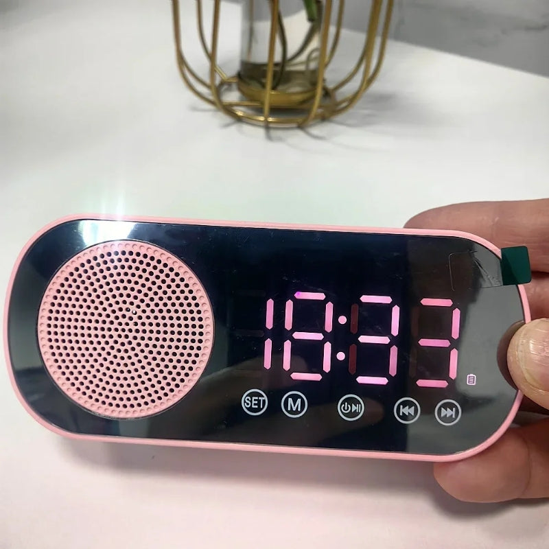 SoundClock – Sveglia Ricaricabile con Altoparlante Integrato e Display Digitale