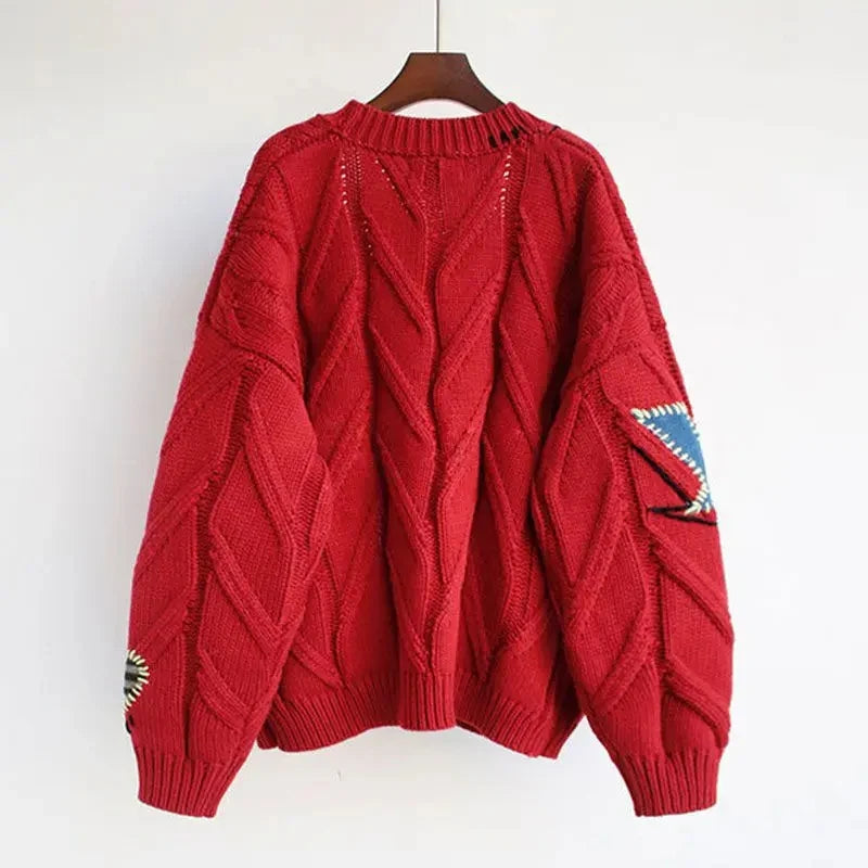 Freya – Loose Fit Printed Cardigan with Pockets and Long Sleeve