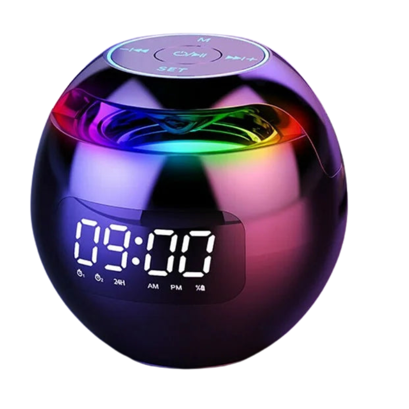 EchoGlow – Sveglia speaker Bluetooth con display LED e luce notturna colorata