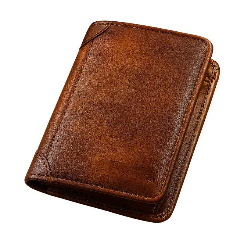 Adrian – Krótki portfel RFID typu bifold z miejscem na karty i dowód osobisty