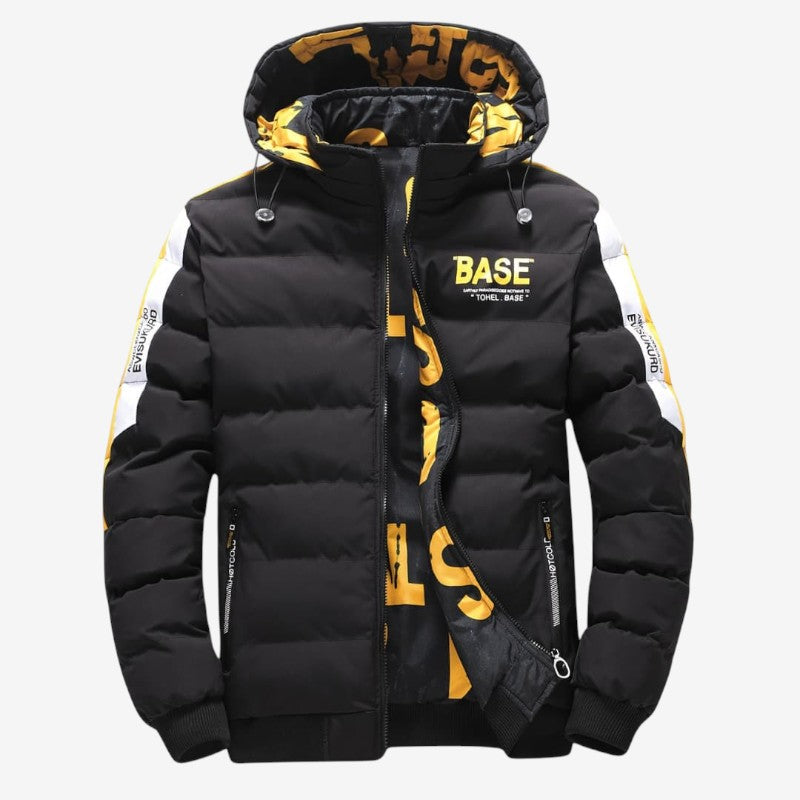 Camila – Dubbelzijdige jas met Lange Mouwen Verstelbare Capuchon en Ritssluiting