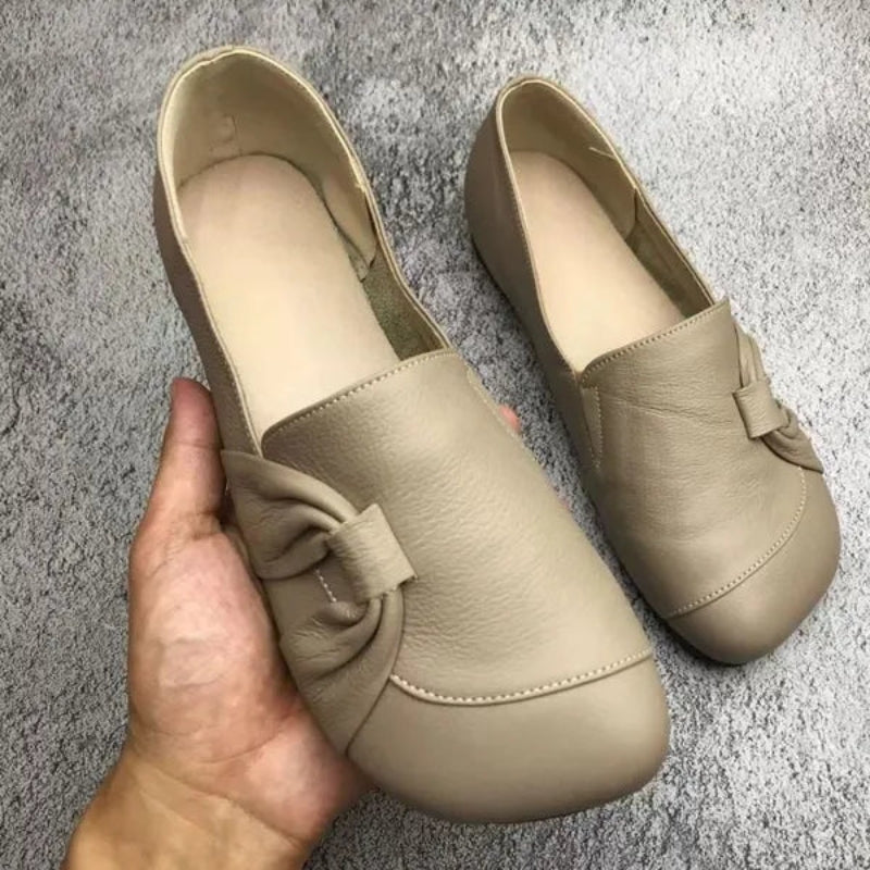 Amara - Pantofi eleganți slip-on cu vârf rotund și toc jos de susținere