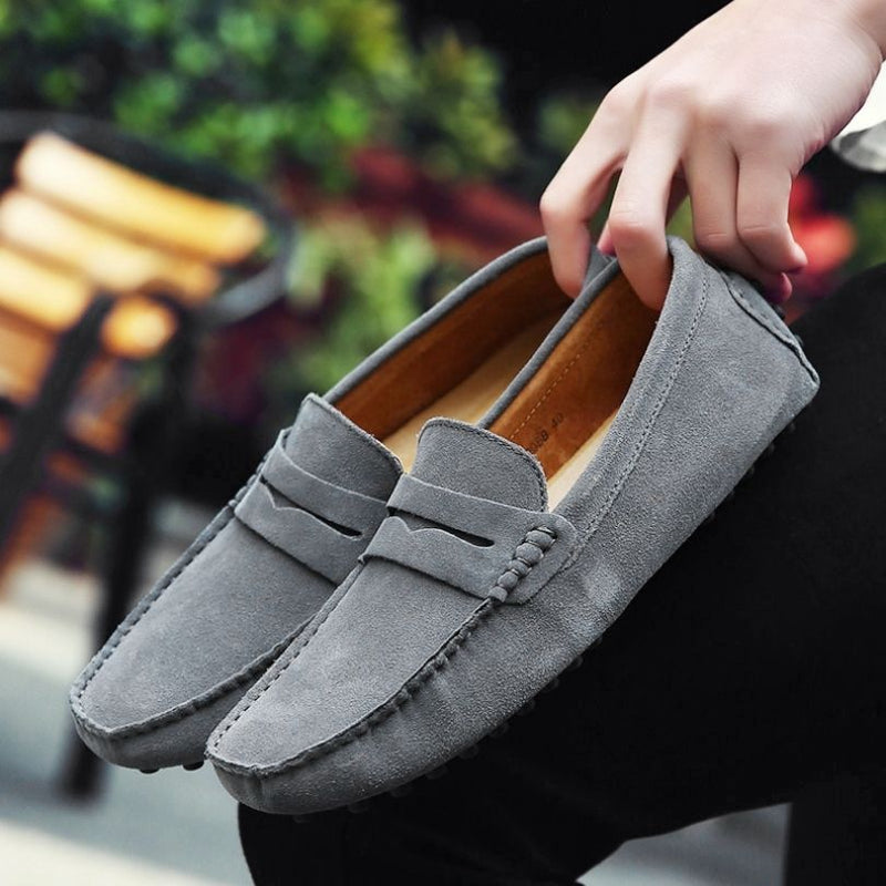 Alex - Round Toe Slip On Shoes with Non Slip Sole | Easy On and Off Everyday Comfort | Sizes 38–49 | Brown, Green, Red, Grey, Black, Orange, Dark Brown