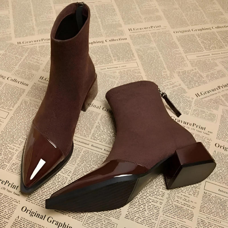 Stivaletti da donna con punta appuntita