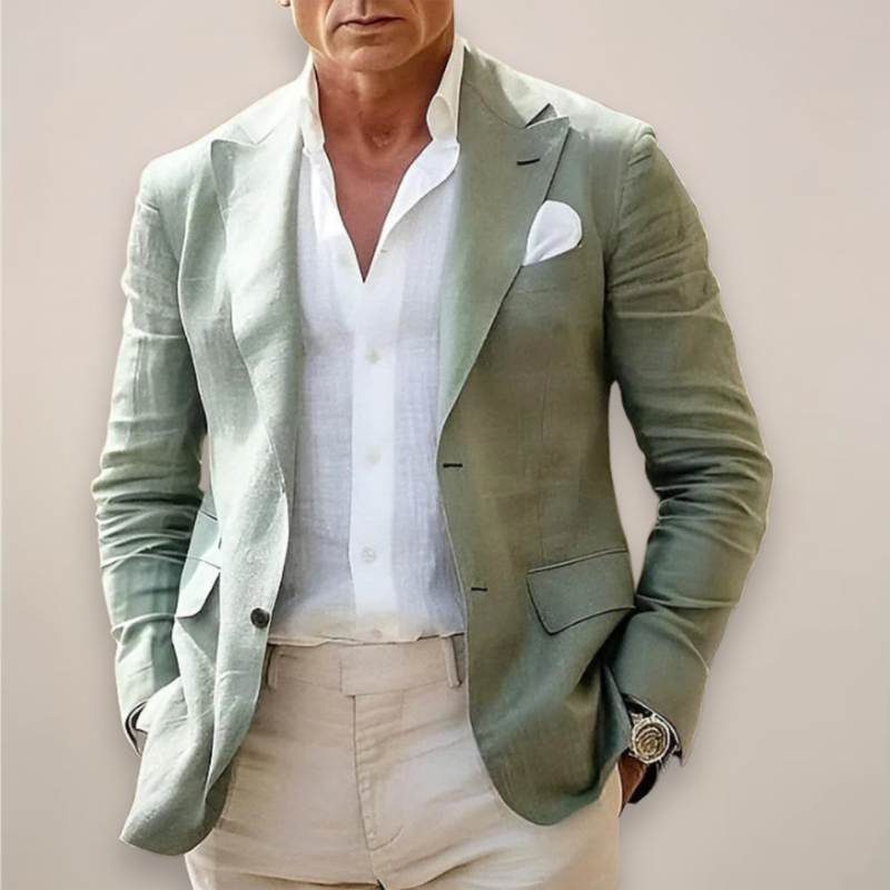 Blazer Uomo Slim Fit con Manica Lunga