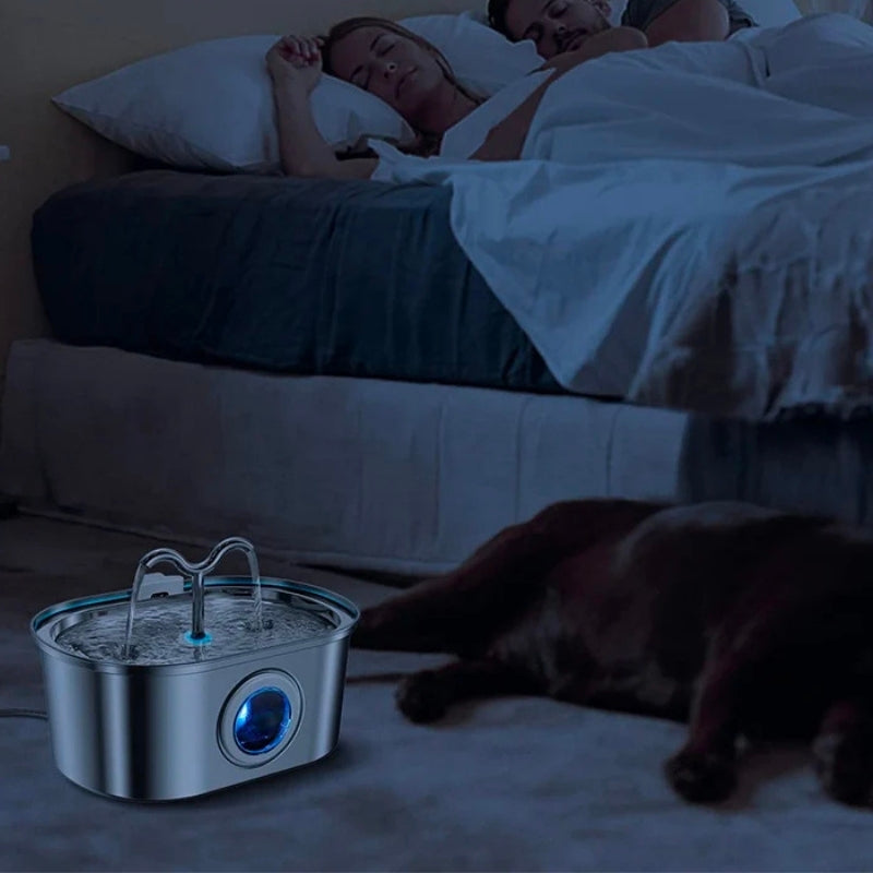 AquaGlow – Automatic Pet Drinking Fountain with LED Light