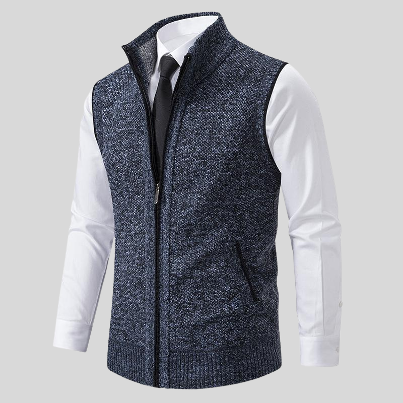 Mark- Kamizelka bez rękawów ze stójką i zapięciem na zamek | Boczne kieszenie | Rozmiary XS–2XL | Szary, Jasnoszary, Czerwony, Czarny