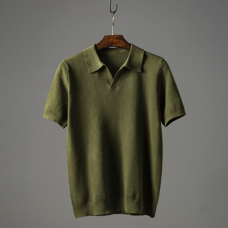 Polo homme avec col rabattu