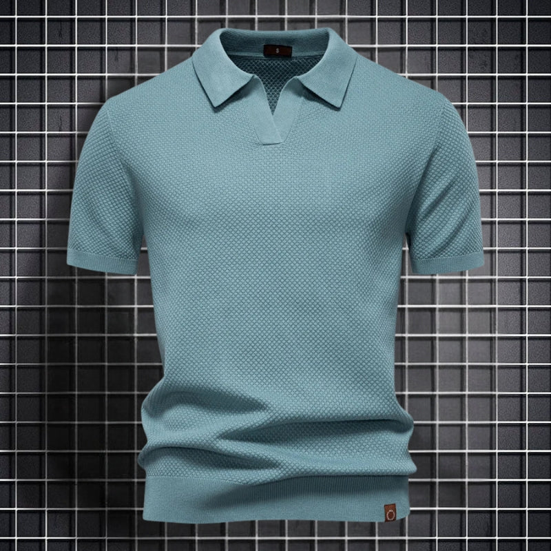Polo ajusté pour homme à manches courtes