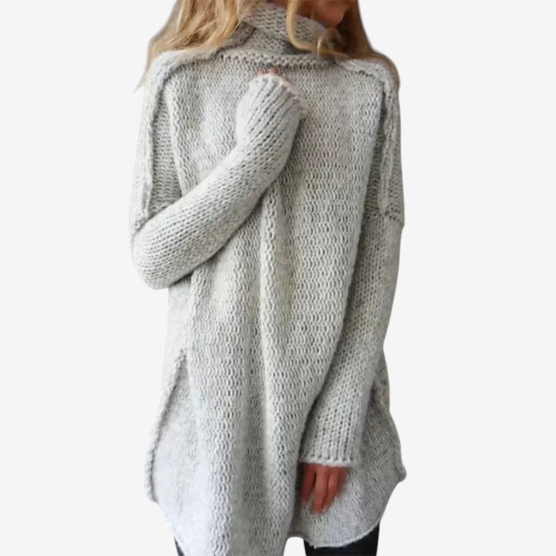 ChunkyTurt – Maglione a collo alto oversize, lungo come una tunica