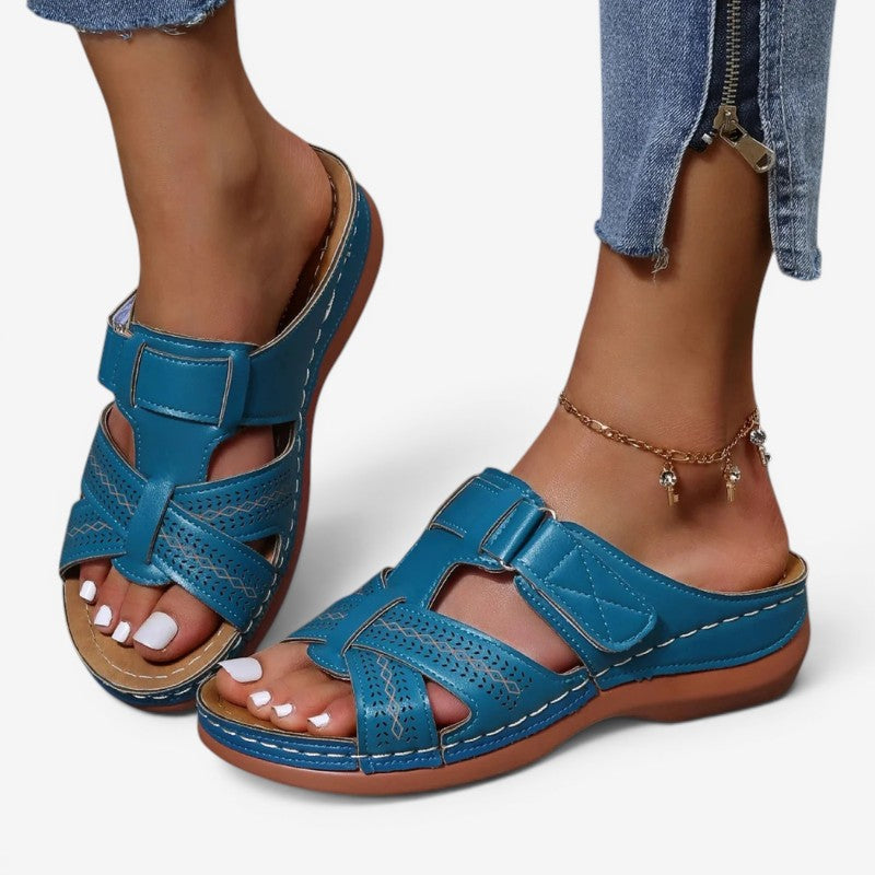 Women’s Wedge Sandals with Open Toe and Adjustable Strap