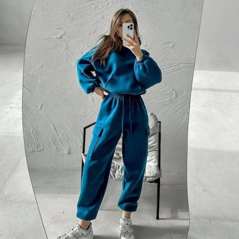 Hoodie and Pants Tracksuit Set