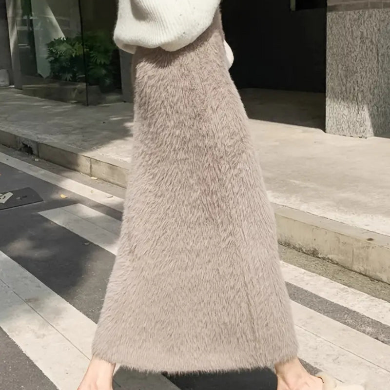 Imogen – Gonna lunga a vita alta con fodera in pile
