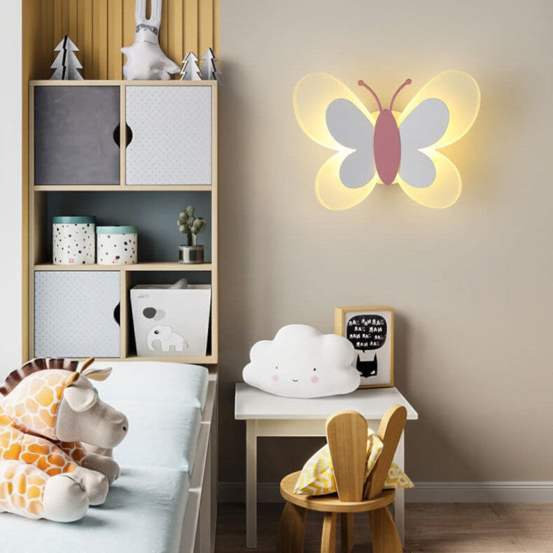 Flyora - Applique murale LED papillon avec boîtier en aluminium et design décoratif en forme d'ailes
