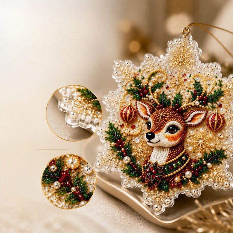 GemBead - Set di decorazioni natalizie fai da te con perline e diamanti