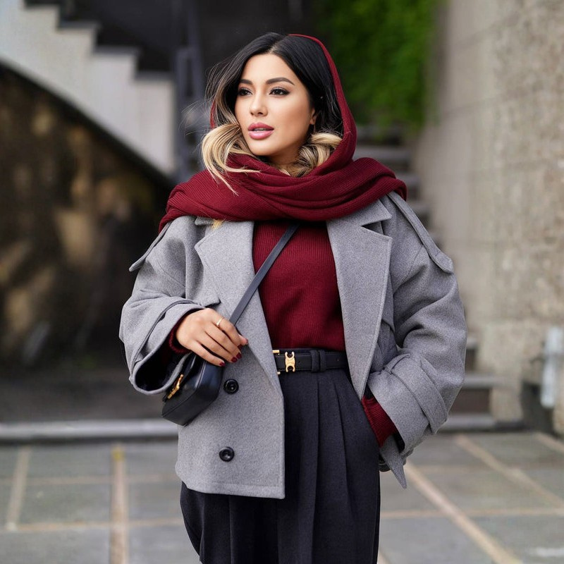 Athena - Cappotto a maniche lunghe con colletto a rever