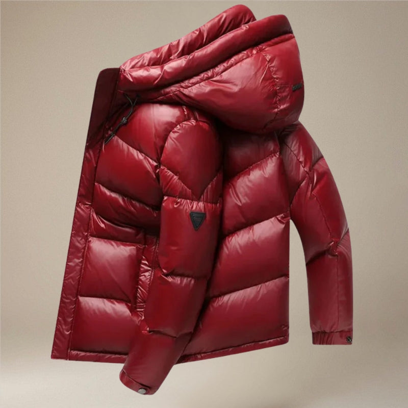 Mason – Giacca trapuntata a maniche lunghe con cappuccio e zip | Chiusura con zip a tutta lunghezza | Strato comodo per il clima fresco | Taglie M–4XL | Rosso, Nero