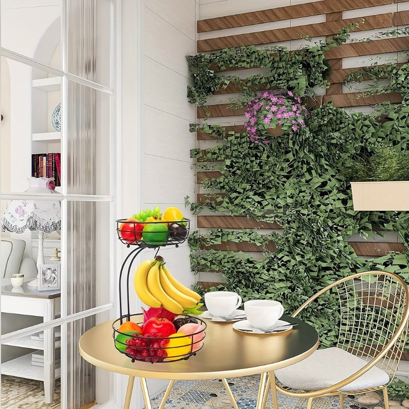 FreshHold – 2-Layer Fruit Basket with Built-in Hook and Detachable Design