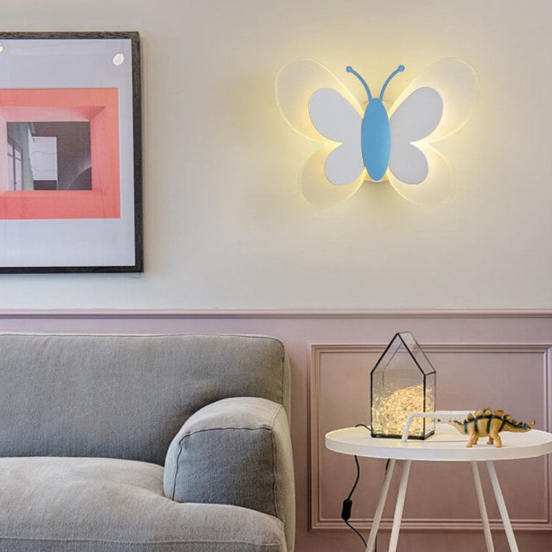 Flyora - Applique murale LED papillon avec boîtier en aluminium et design décoratif en forme d'ailes