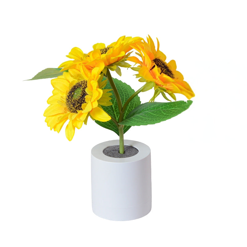FloraGlow – USB-ről tölthető napraforgó LED éjjeli lámpa dekoratív hangulathoz