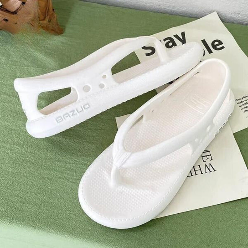 Nico – Casual Slip-On Sandals with Cut-Out Sides and Flat Sole