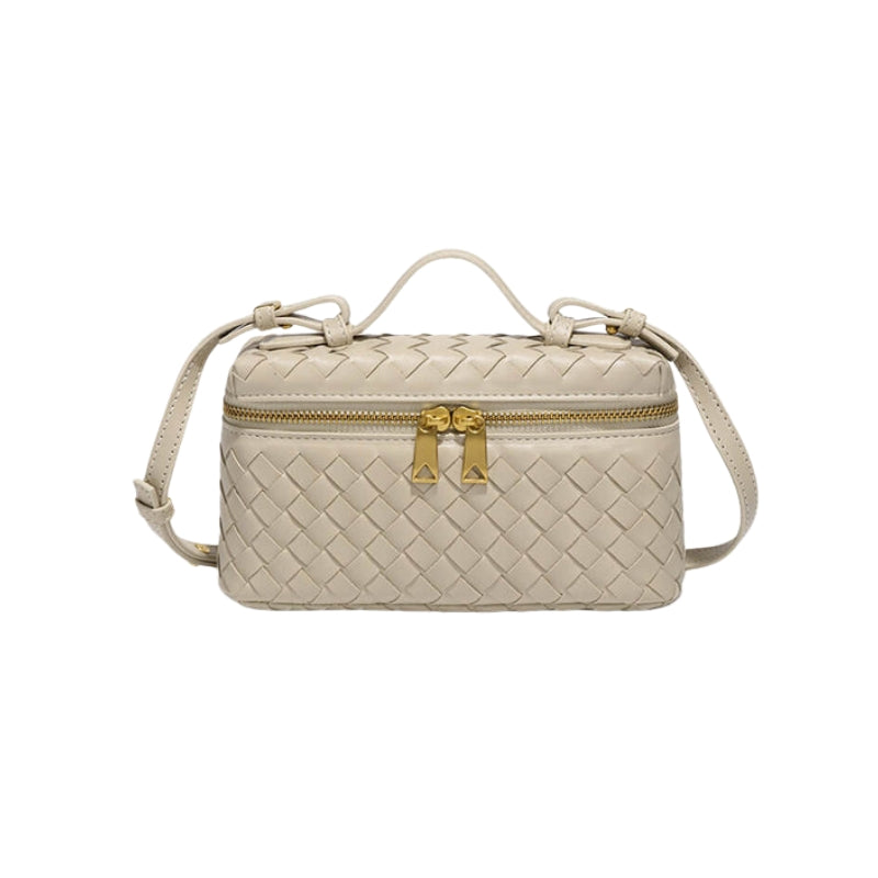 Clara – Prošívaná kožená crossbody kabelka s nastavitelným popruhem
