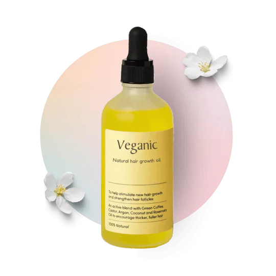 VeganicGrow – Natuurlijke Haargroeiolie met Groene Koffie & Argan voor Dikker, Voller Haar