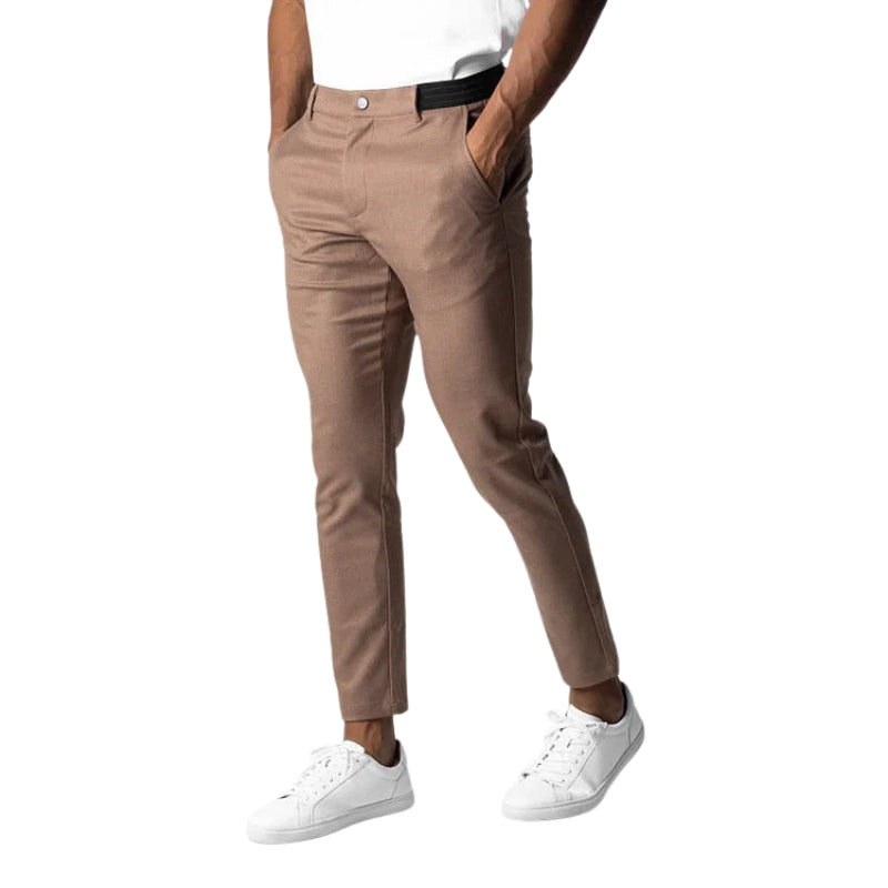 Max – Slim Fit Pants with Elastic Waistband and Practical Pockets