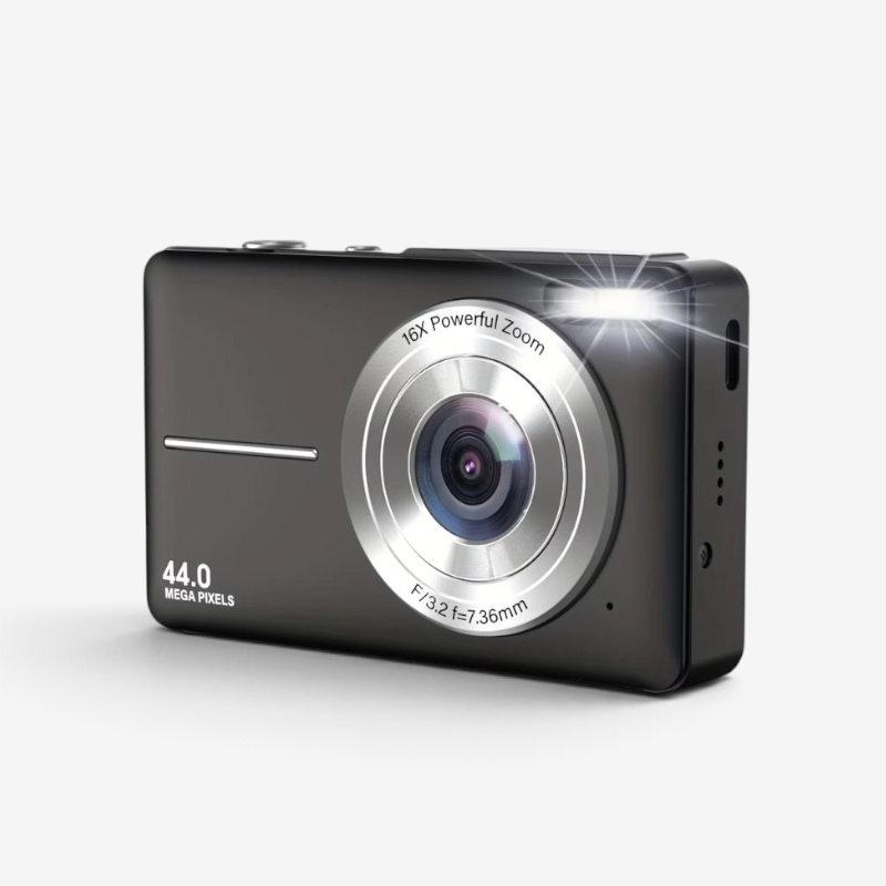 Pixora – Digitální fotoaparát s rozlišením 44 MP a 16× zoomem