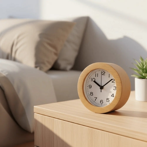 TimberGlow – Stille LED-wekker voor op het bureau