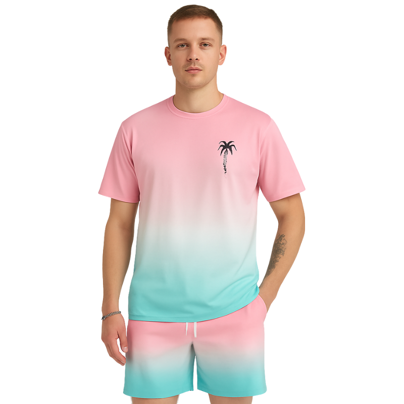 Liam – Set di maglietta a maniche corte e pantaloncini con design stampato