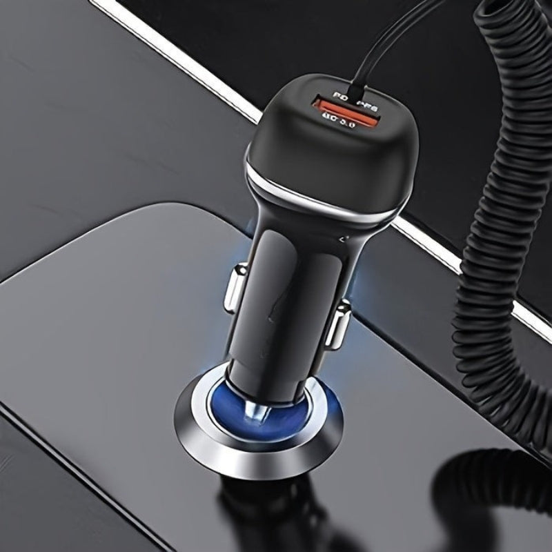 PowerDrive - Super Snelle Auto Oplader voor Meerdere Apparaten met Compact Ontwerp