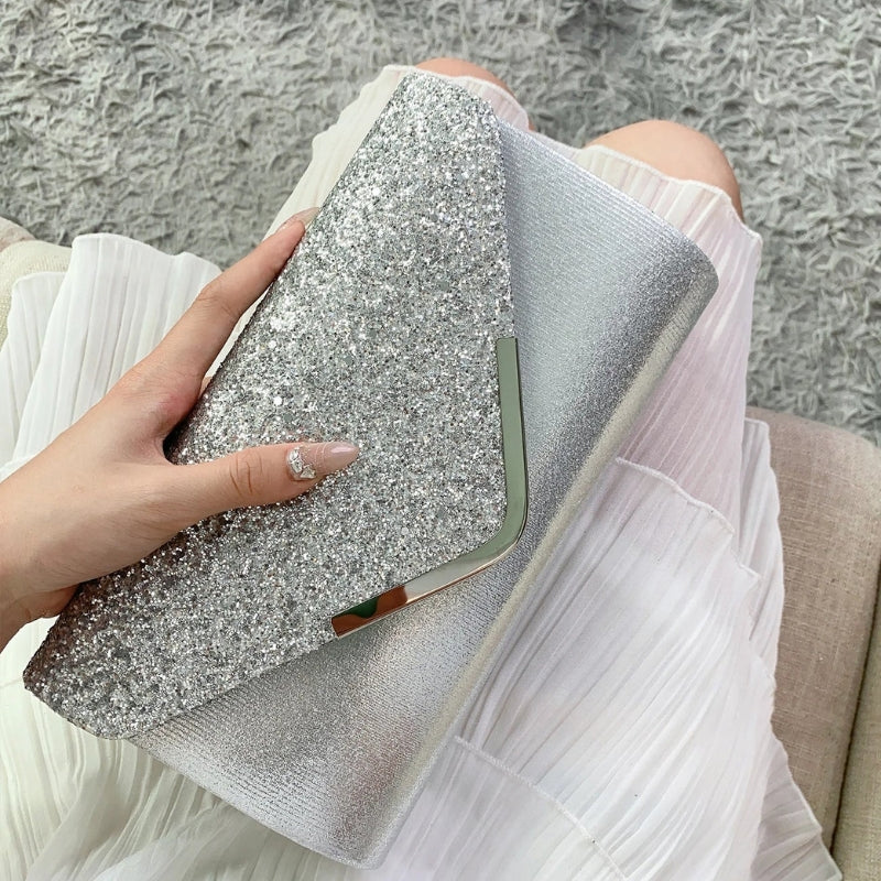 Brenda – Borsa a mano con chiusura a busta e design rettangolare