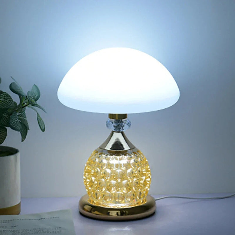 GlowHaven - Lampe de table portable avec éclairage LED dimmable et commande tactile