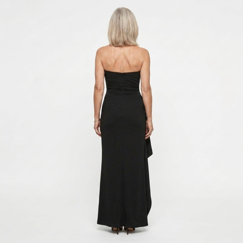 Robe longue plissée bustier pour femme