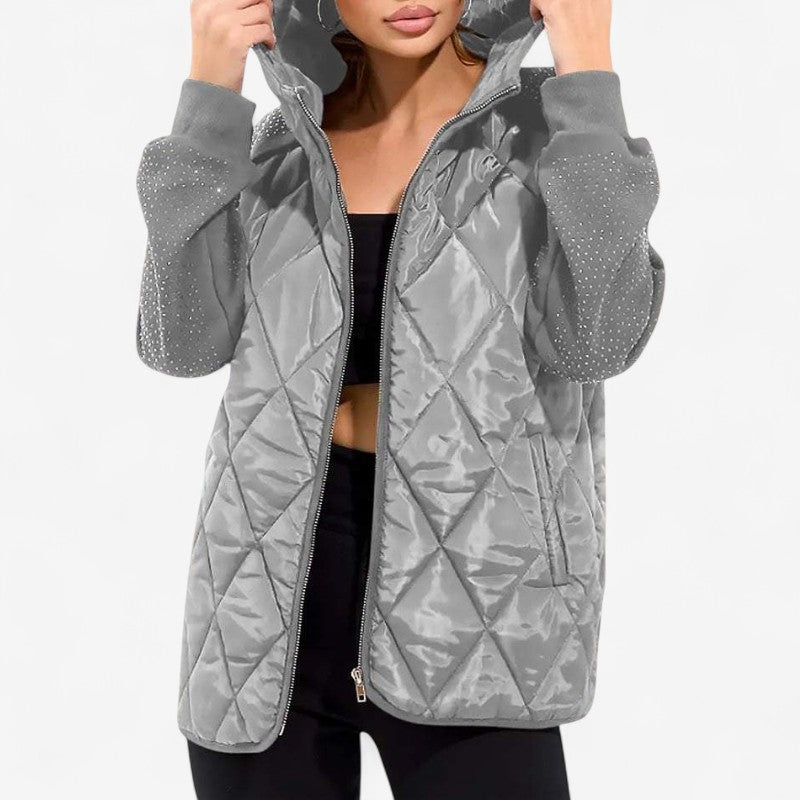 Zinora – Vest with Hood, Zipper, and Long Sleeves