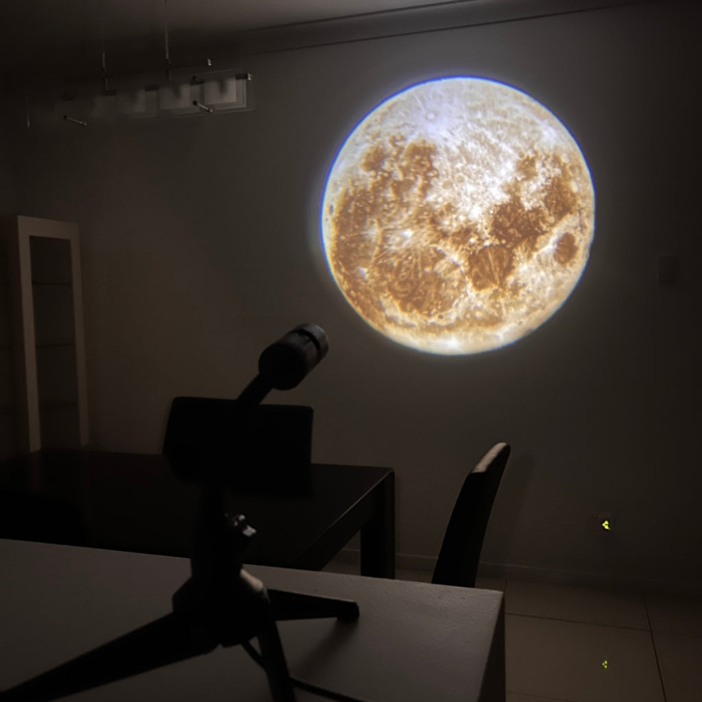 MoonSphere - Moon Earth Projector with LED Light and Rotating Projection